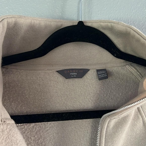 Danskin Cozy 1/2 Zip Pullover Tan - Picture 3 of 6